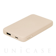 USB Type-Cケーブル付属 小型軽量モバイルバッテリー 5000mAh USB Type-C入出力＋ USB Type-A出力 OWL-LPB5012-Rシリーズ (サンドベージュ)