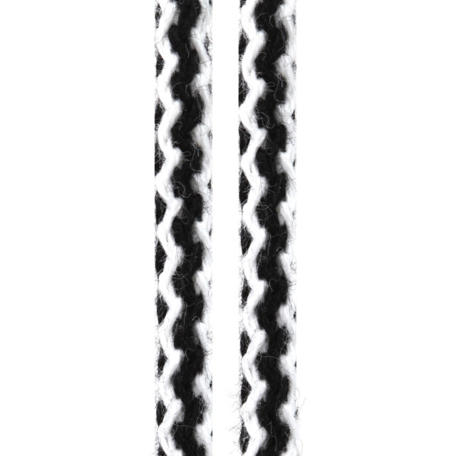 ストラップホルダー付 ショルダーストラップ 丸紐タイプ (ブラック×ホワイト)サブ画像