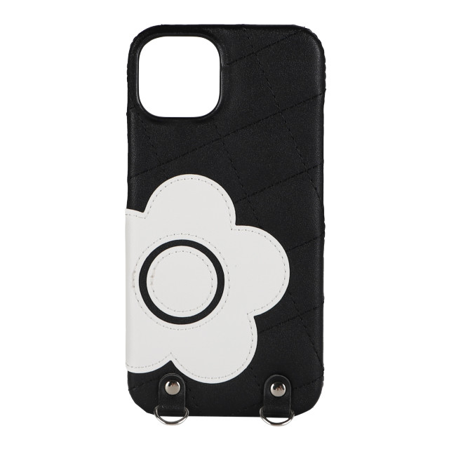 【iPhone14/13 ケース】DAISY PACH PU QUILT Leather New Sling Case (BLACK/WHITE)サブ画像