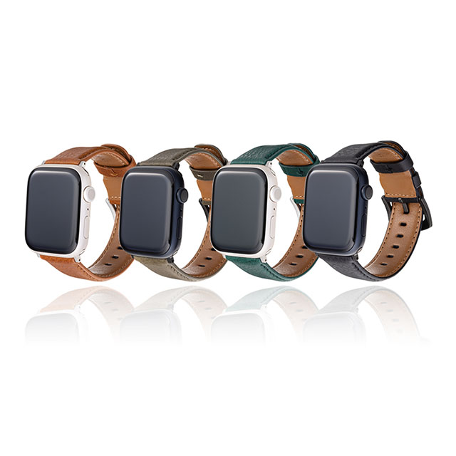 【Apple Watch バンド 41/40/38mm】ミネルバボックスレザーバンド (グリージオ) for Apple Watch SE(第2/1世代)/Series9/8/7/6/5/4/3/2/1サブ画像