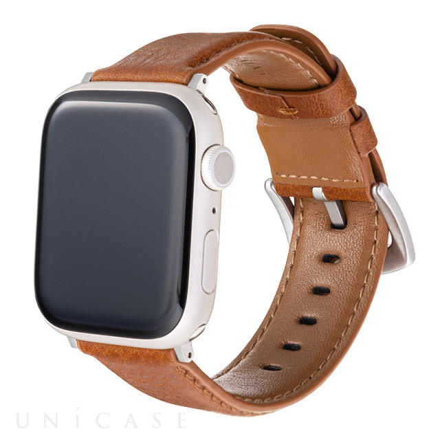 【Apple Watch バンド 49/45/44/42mm】ミネルバボックスレザーバンド (コニャック) for Apple Watch Ultra2/1/SE(第2/1世代)/Series9/8/7/6/5/4/3/2/1