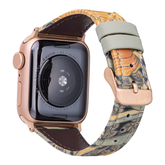 【Apple Watch バンド 41/40/38mm】モリスデザインウォッチバンド (ピンパネル(オレンジ)) for Apple Watch SE(第2/1世代)/Series9/8/7/6/5/4/3/2/1サブ画像