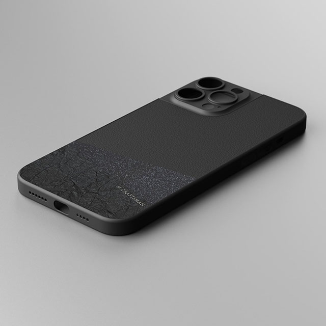 【iPhone13 Pro Max ケース】Papery Leather Case (ブラック)サブ画像