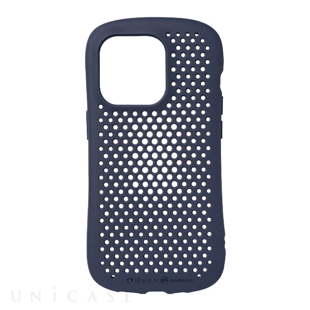 【iPhone14 Pro ケース】iFace × AndMesh MESH Grip Case (ネイビー)