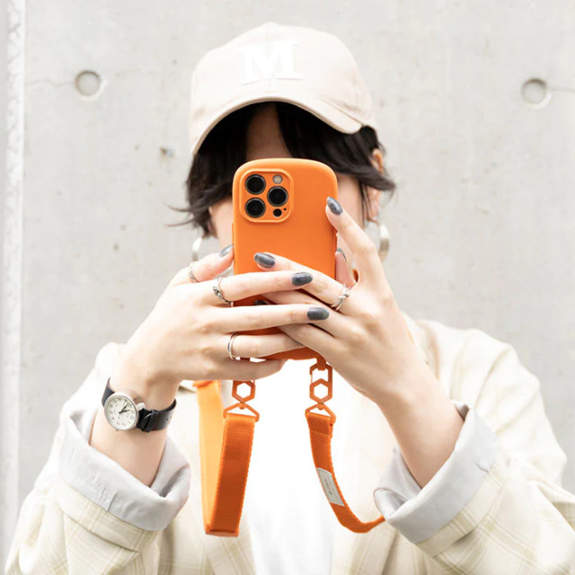 【iPhone13 Pro ケース】iFace Hang and シリコンハードケース/ショルダーストラップセット (オレンジ)サブ画像