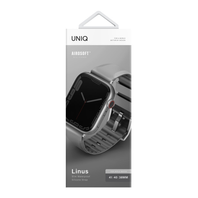 【Apple Watch バンド 41/40/38mm】LINUS AIROSOFT シリコン APPLE WATCH バンド MIDNIGHT  CHALK GREY (GREY) for Apple Watch SE(第2/1世代)/Series9/8/7/6/5/4/3/2/1サブ画像