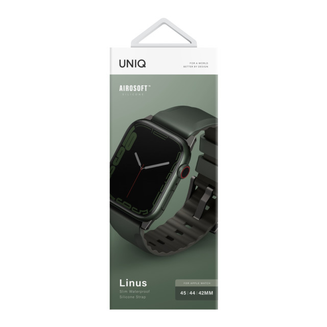 【Apple Watch バンド 45/44/42mm】LINUS AIROSOFT シリコン APPLE WATCH バンド MOSS GREEN (GREEN) for Apple Watch SE(第2/1世代)/Series9/8/7/6/5/4/3/2/1サブ画像