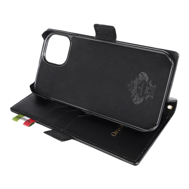 【iPhone14/13 ケース】“ソフト” PU Leather Book Type Case (BLACK)サブ画像