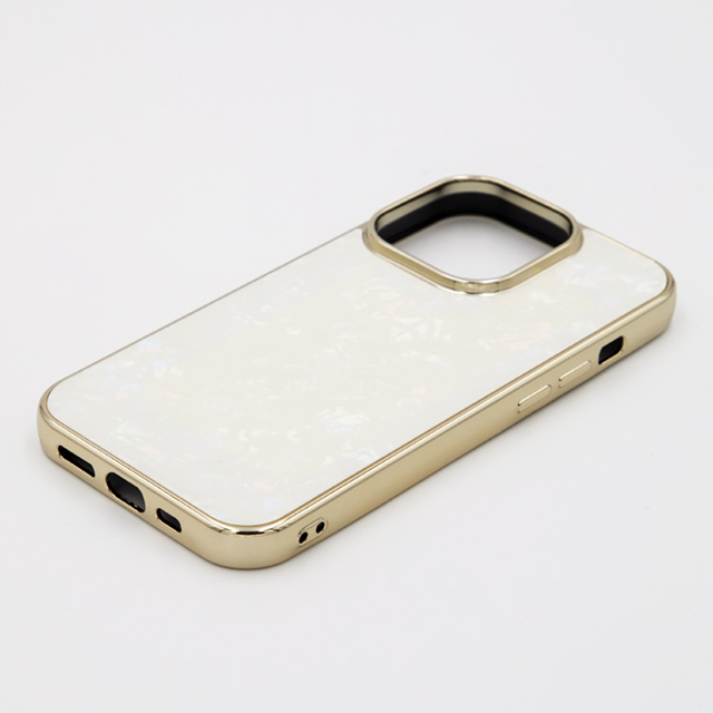 【アウトレット】【iPhone14 Pro ケース】Glass Shell Case (gold)サブ画像