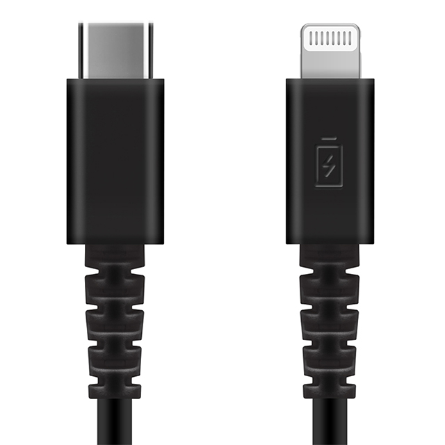 【アウトレット】充電/通信 やわらかケーブル USB-C to Lightning 1.2m (ブラック)サブ画像