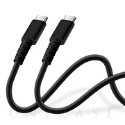 【アウトレット】充電/通信 やわらかケーブル USB-C to USB-C 1.2m (ブラック)