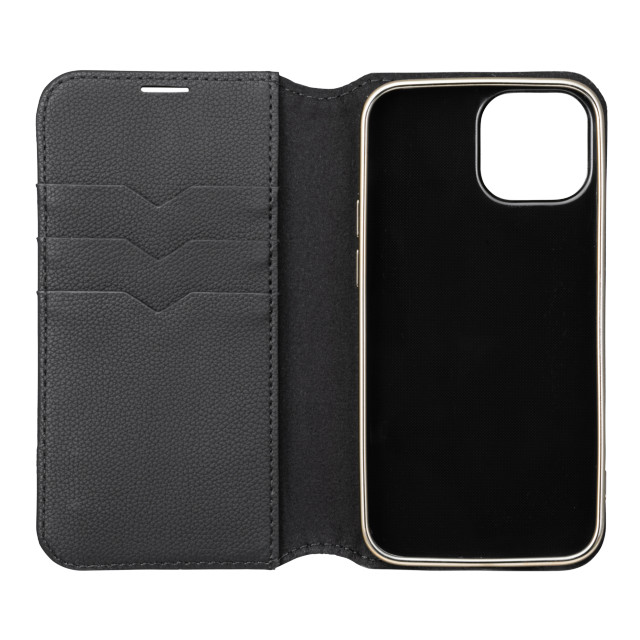 【アウトレット】【iPhone13 mini/12 mini ケース】“Shrink” PU Leather Book Case (Black)サブ画像