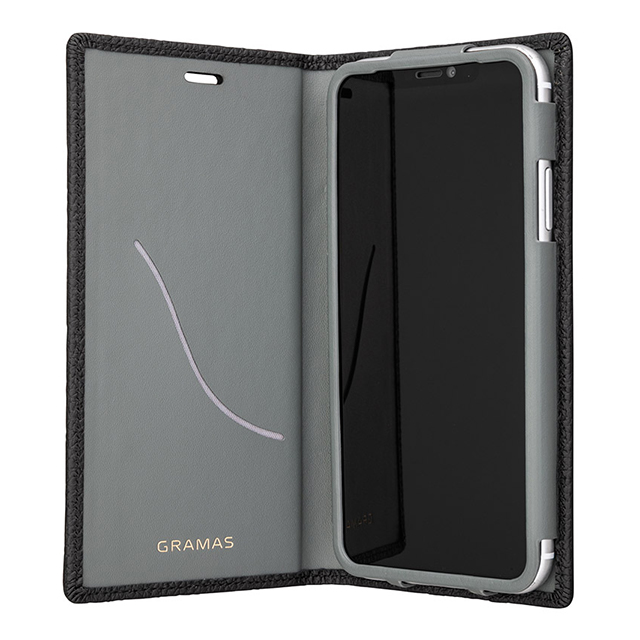 【アウトレット】【iPhone11 Pro/XS/X ケース】Shrunken-Calf Leather Book Case (Taupe)サブ画像