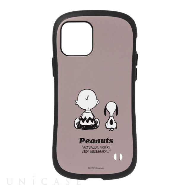 【iPhone12/12 Pro ケース】PEANUTS iFace First Classケース (くすみグレージュ/バック)