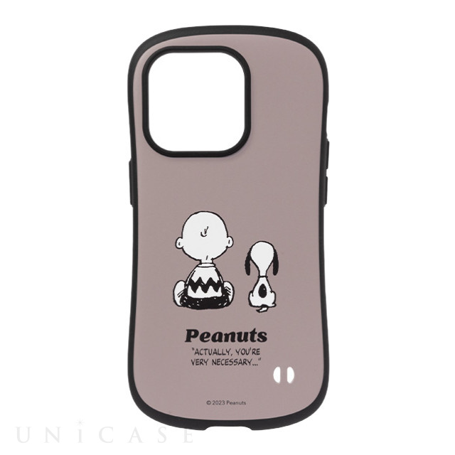 【iPhone14 Pro ケース】PEANUTS iFace First Classケース (くすみグレージュ/バック)