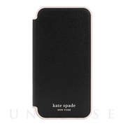 【アウトレット】【iPhone13 Pro Max ケース】Folio Case (Black/Pale Vellum Border/Pale Vellum Logo)