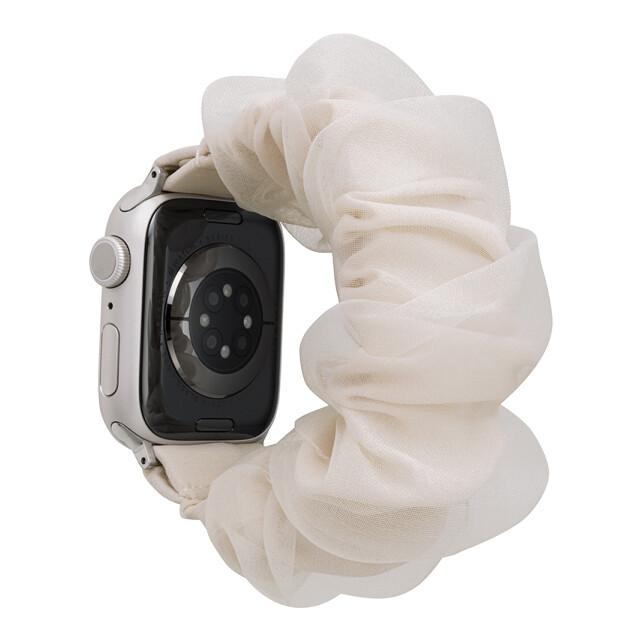 【Apple Watch バンド 41/40/38mm】”Souffle” シュシュバンド (ホワイト) for Apple Watch SE(第2/1世代)/Series9/8/7/6/5/4/3/2/1サブ画像