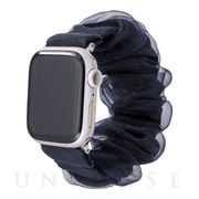 【Apple Watch バンド 41/40/38mm】”Souffle” シュシュバンド (ネイビー) for Apple Watch SE(第2/1世代)/Series9/8/7/6/5/4/3/2/1