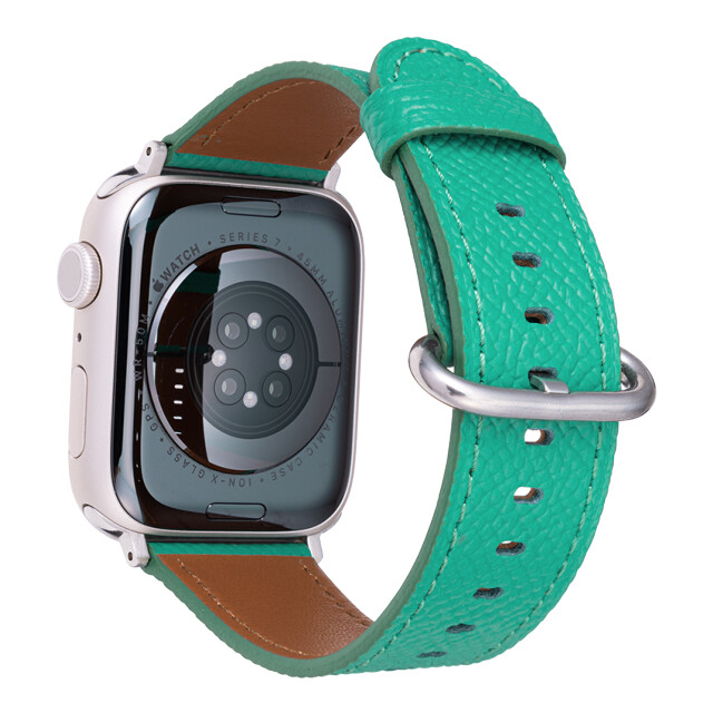 【Apple Watch バンド 49/45/44/42mm】”Mijas” クロスグレインレザーバンド (ターコイズ) for Apple Watch Ultra2/1/SE(第2/1世代)/Series9/8/7/6/5/4/3/2/1サブ画像
