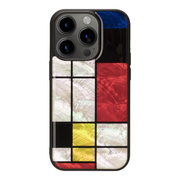 【iPhone15 Pro ケース】天然貝ケース (Mondrian)