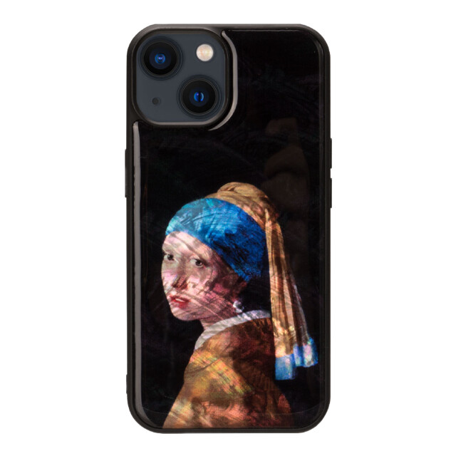 【iPhone15 Plus ケース】天然貝ケース (真珠の耳飾りの少女)