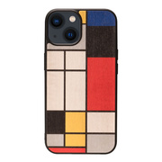 【iPhone15 ケース】MagSafe対応天然木ケース (Mondrian Wood)