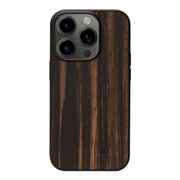 【iPhone15 Pro ケース】MagSafe対応天然木ケース (Ebony)