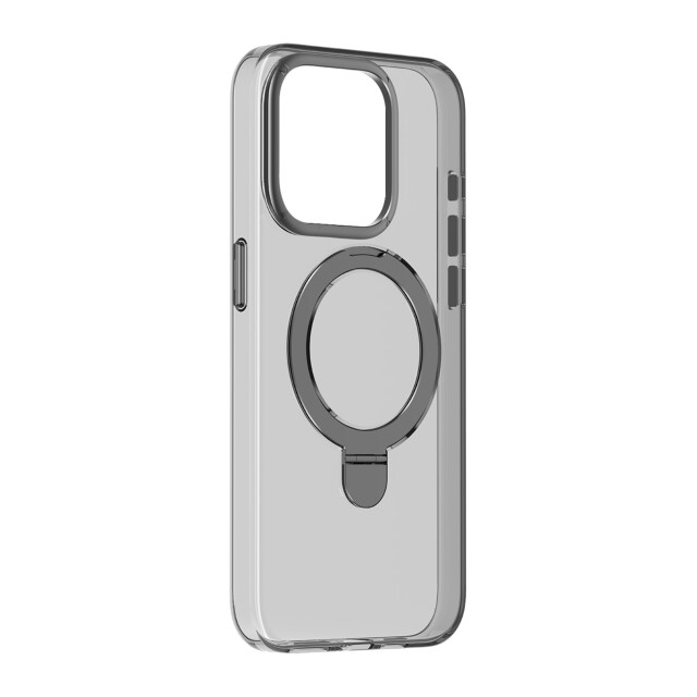 【iPhone15 Pro ケース】Magsafe対応スタンドケース Flip (クリアブラック)サブ画像