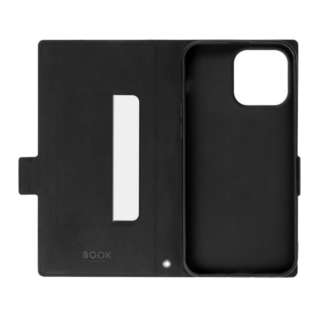 【iPhone15 Pro Max ケース】薄型・軽量PUレザー手帳ケース 「BOOK SLIM＆LITE」 (ブラック)サブ画像