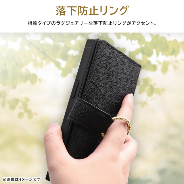 【iPhone15 Plus ケース】耐衝撃 手帳型レザーケース KAKU Ring (ピンク)サブ画像
