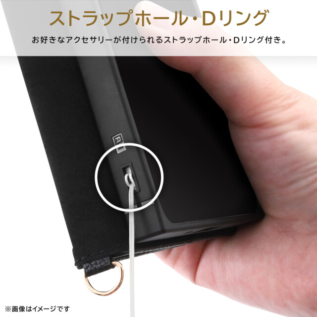 【iPhone15 Pro Max ケース】耐衝撃 手帳型レザーケース KAKU Ring (ベージュ)サブ画像
