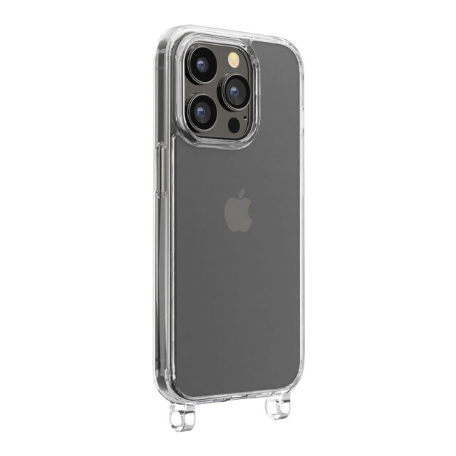 【iPhone15 Pro Max ケース】ショルダーストラップホール付クリアハイブリッドケース (クリア)サブ画像
