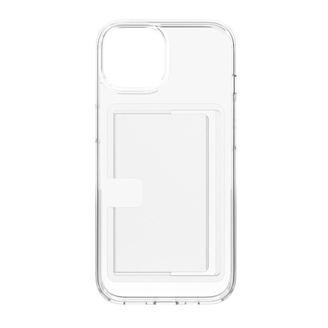 【iPhone15 ケース】[Turtle Pocket] 背面カードポケット付きハイブリッドケース クリアポケット