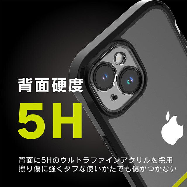 【iPhone15 ケース】[GRAV Solid] 超精密設計 衝撃吸収 ハイブリッドケース (ブラック)サブ画像