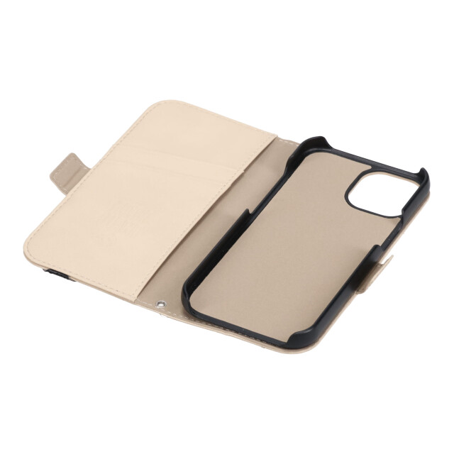 【iPhone15 ケース】DAISY PACH PU QUILT Leather Book Type Case (IVORY/BLACK)サブ画像