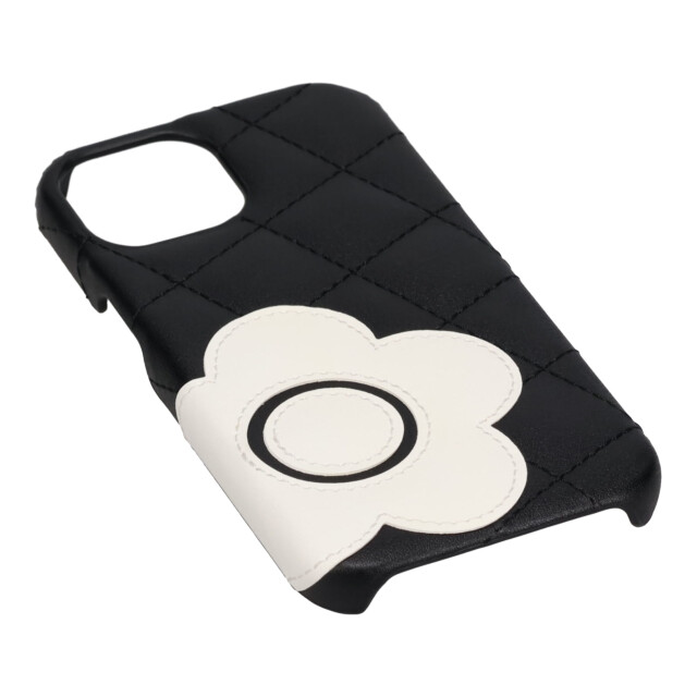 【iPhone15 ケース】DAISY PACH PU QUILT  Leather Shell Case (BLACK/WHITE)サブ画像
