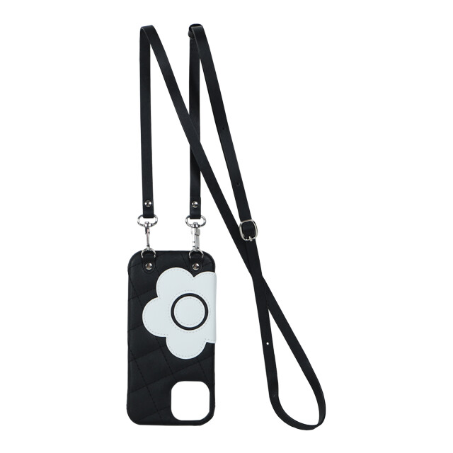 【iPhone15 ケース】DAISY PACH PU QUILT Leather New Sling Case (BLACK/WHITE)サブ画像