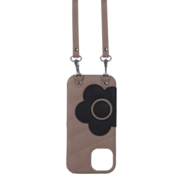 【iPhone15 ケース】DAISY PACH PU QUILT Leather New Sling Case (TAUPE/BLACK)サブ画像
