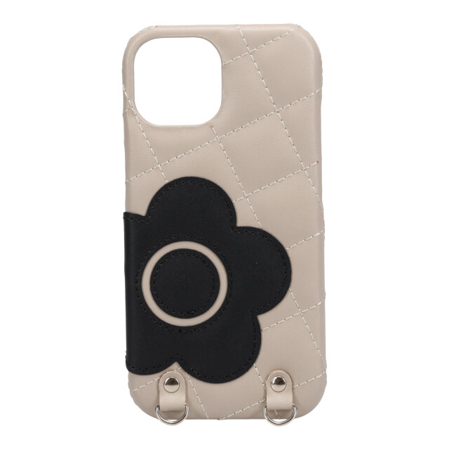 【iPhone15 ケース】DAISY PACH PU QUILT Leather New Sling Case (GREGE/BLACK)サブ画像