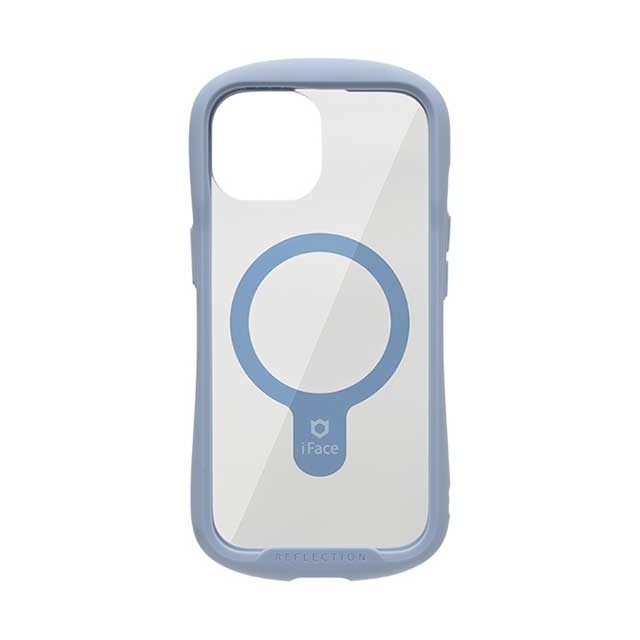 【iPhone15 ケース】iFace Reflection Magnetic強化ガラスクリアケース (ペールブルー)