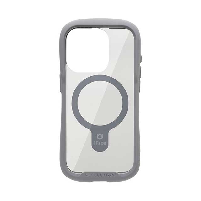 【iPhone15 Pro ケース】iFace Reflection Magnetic強化ガラスクリアケース (グレー)