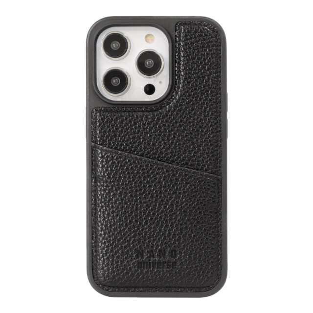 【iPhone15 Pro ケース】背面ケース シンプルロゴ (ブラック)