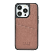 【iPhone15 Pro ケース】背面ケース シンプルロゴ (ピンクブラウン)