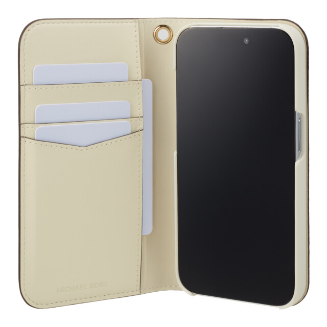 【iPhone15 Pro ケース】Folio Case Stripe with Tassel Charm for MagSafe (Vanilla)サブ画像