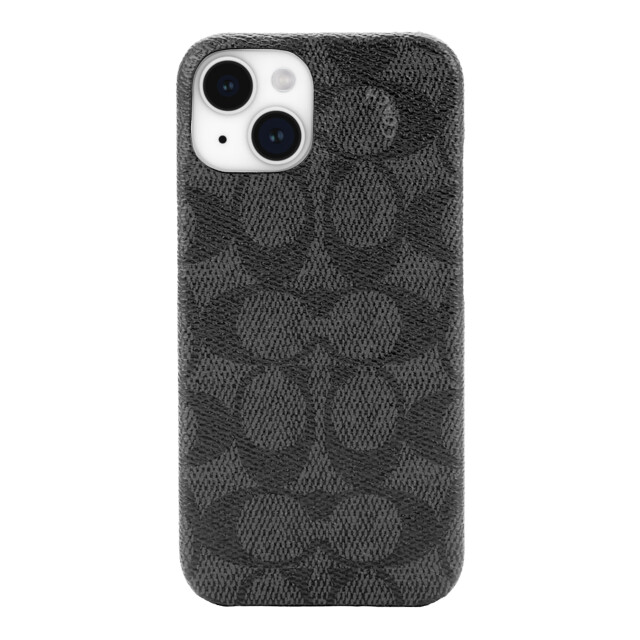 【iPhone15/14/13 ケース】Leather Slim Wrap Case (Signature C Charcoal)サブ画像