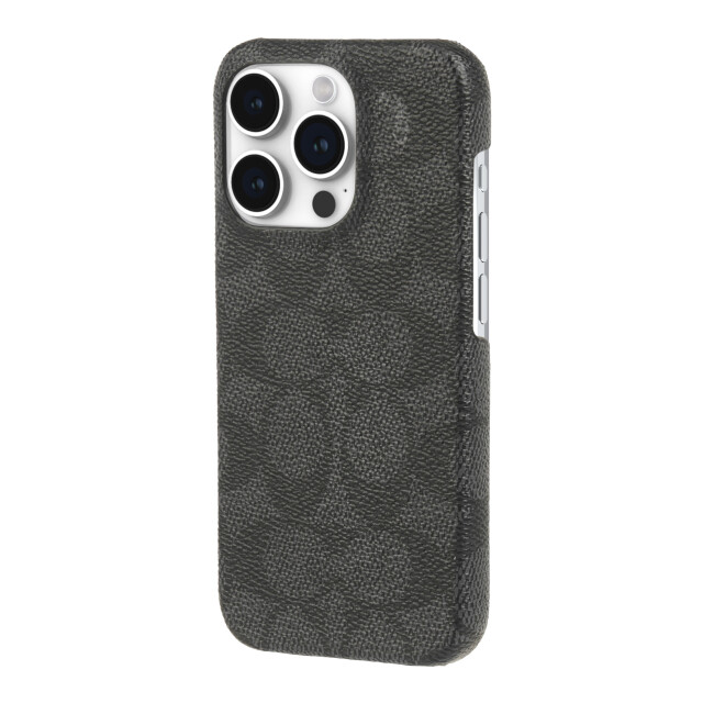 【iPhone15 Pro ケース】Leather Slim Wrap Case (Signature C Charcoal)サブ画像