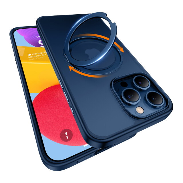 【iPhone15 Pro ケース】UPRO Ostand Pro Case (Navy Blue)サブ画像
