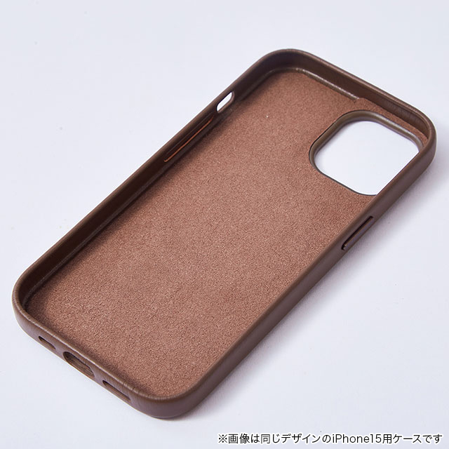 【iPhone15 Pro ケース】Leather Plain Case(brown)サブ画像