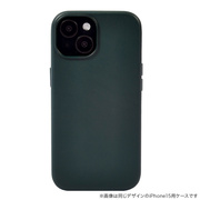 【iPhone15 Pro ケース】Leather Plain Case(green)