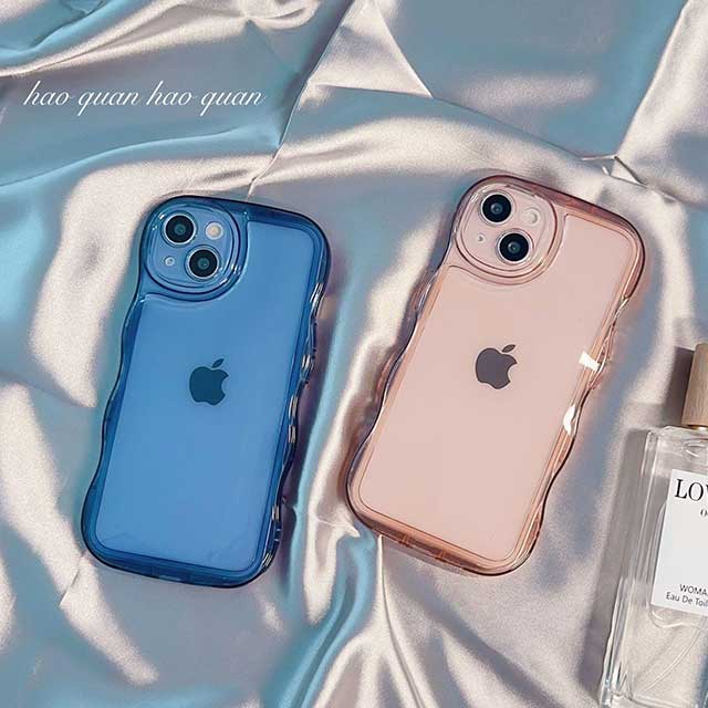 【iPhone15 ケース】Wavy Clear Case (blue)サブ画像